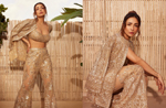 Malaika Arora exudes sheer elegance in a stunning gold attire and finest make-up, See pics